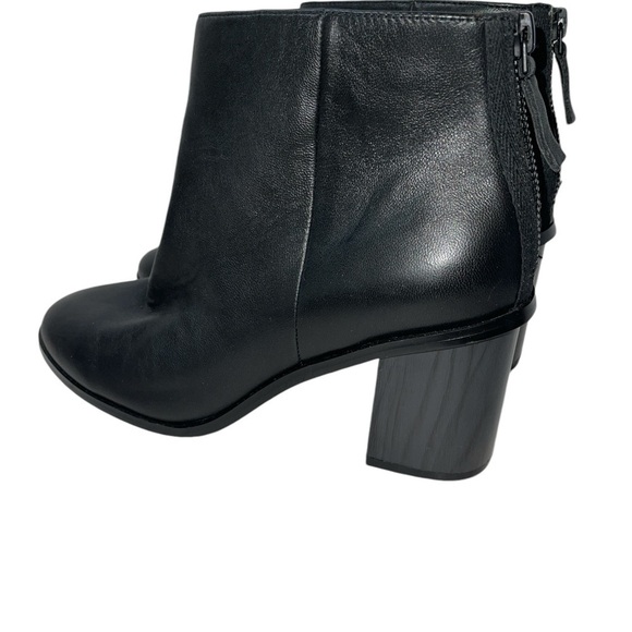 Splendid Women's Boots Size 8.5M Black Leather Upper Ankle Back Zip "Magnolia" - Picture 3 of 8